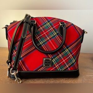 Dooney & Bourke Red Tartan Dome Satchel